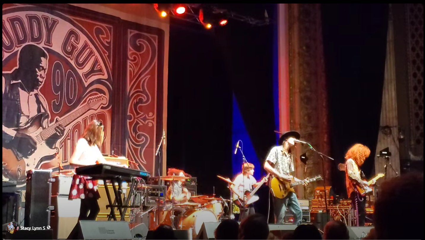 Jesse Bennett performing as a member of Taj Farrant's band on a Buddy Guy tour date